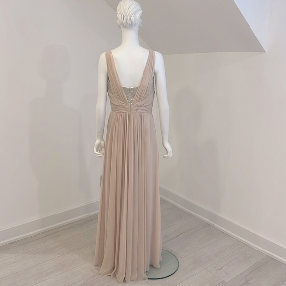 Sample Sale-NWT- Aftersix- 6741-size 10-Palomino (Beige)/ Gold-chiffon- Pristine - Picture 4 of 7